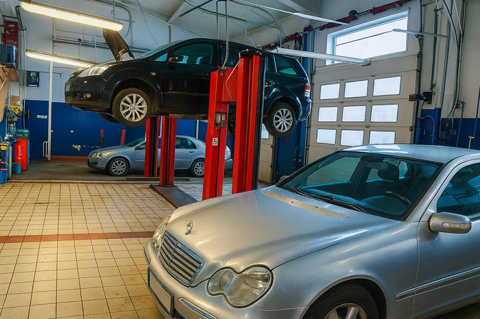 Auto Centrum — Okręgowa stacja Kontroli pojazdów i serwis samochodowy Niepołomice - Hala serwisowa Auto Centrum Niepołomice - Mechanika i elektromechanika